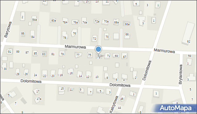 Bilcza, Marmurowa, 73, mapa Bilcza