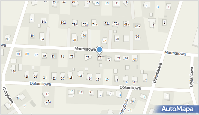 Bilcza, Marmurowa, 75, mapa Bilcza