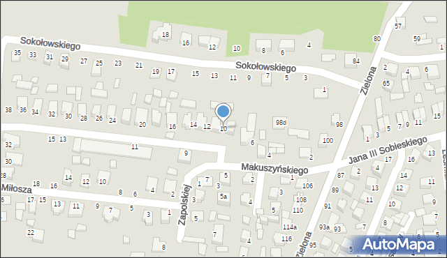 Biłgoraj, Makuszyńskiego Kornela, 10, mapa Biłgoraj
