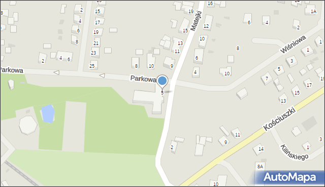 Biskupiec, Matejki Jana, 5, mapa Biskupiec