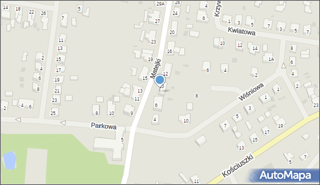 Biskupiec, Matejki Jana, 8, mapa Biskupiec