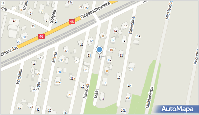 Blachownia, Mała, 9, mapa Blachownia