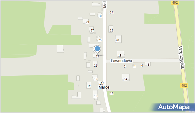 Blachownia, Malicka, 23, mapa Blachownia