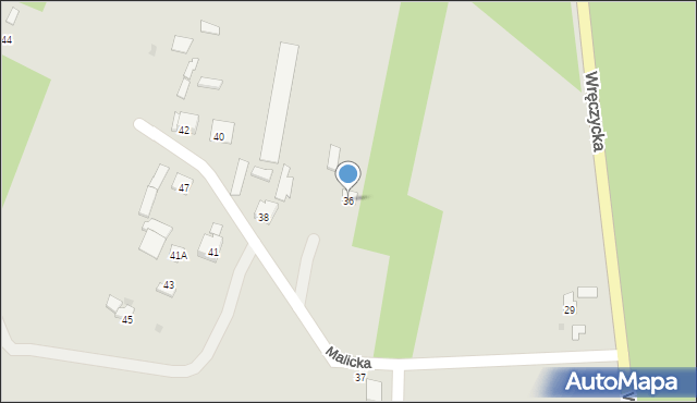 Blachownia, Malicka, 36, mapa Blachownia