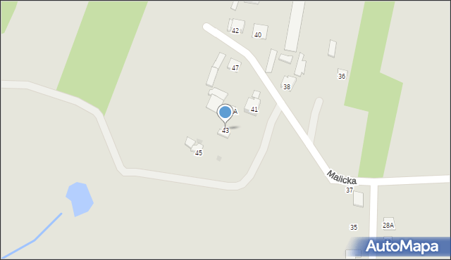 Blachownia, Malicka, 43, mapa Blachownia