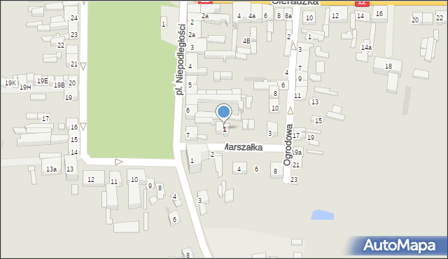 Błaszki, Marszałka, 1, mapa Błaszki