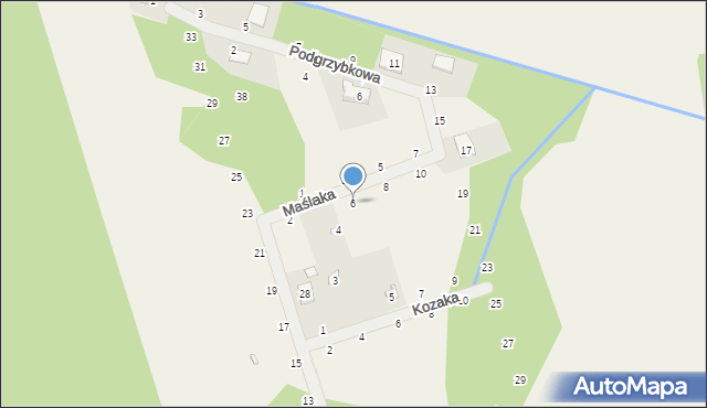 Błonie, Maślaka, 6, mapa Błonie