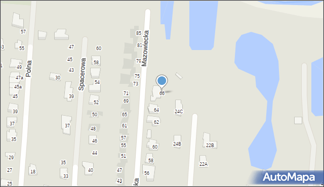 Błonie, Mazowiecka, 66, mapa Błonie