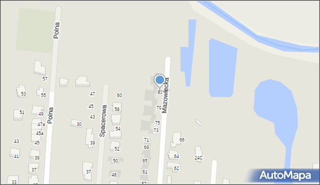 Błonie, Mazowiecka, 83, mapa Błonie