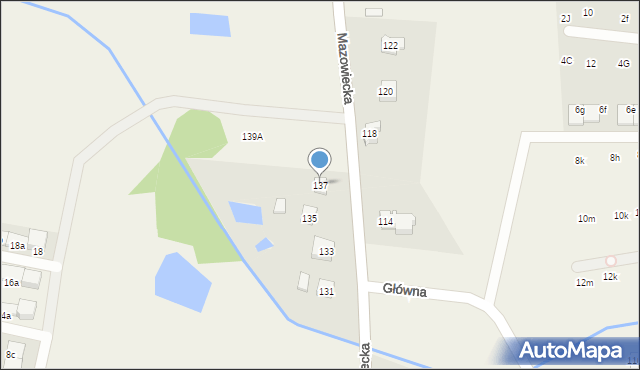 Bobrowiec, Mazowiecka, 137, mapa Bobrowiec