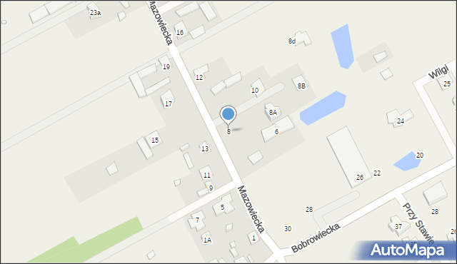 Bobrowiec, Mazowiecka, 8, mapa Bobrowiec