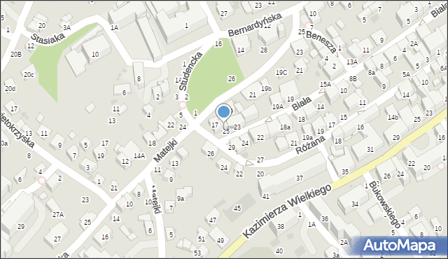 Bochnia, Matejki Jana, 17b, mapa Bochni