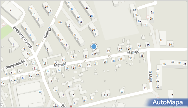 Bogatynia, Matejki Jana, 23a, mapa Bogatynia