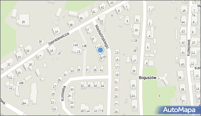 Boguszów-Gorce, Madalińskiego Antoniego Józefa, gen., 14, mapa Boguszów-Gorce