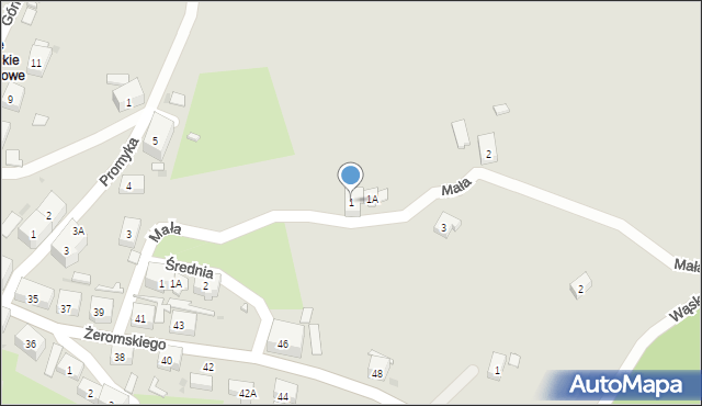 Boguszów-Gorce, Mała, 1, mapa Boguszów-Gorce