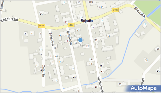 Bojadła, Masarska, 1a, mapa Bojadła