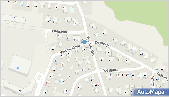 Bojano, Majkowskiego Aleksandra, dr., 1, mapa Bojano