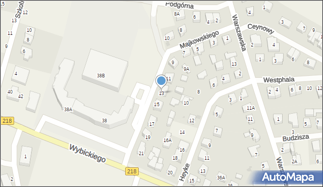 Bojano, Majkowskiego Aleksandra, dr., 13, mapa Bojano