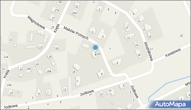 Bolechówko, Maków Polnych, 6, mapa Bolechówko