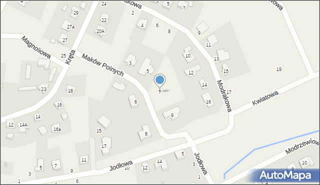 Bolechówko, Maków Polnych, 7, mapa Bolechówko