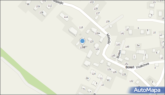 Boleń, Matejki Jana, 118B, mapa Boleń