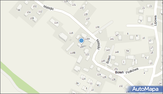 Boleń, Matejki Jana, 120, mapa Boleń