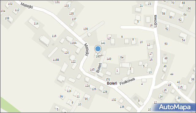Boleń, Matejki Jana, 143, mapa Boleń