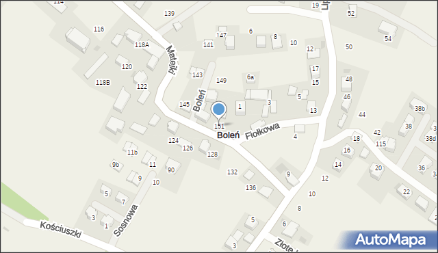 Boleń, Matejki Jana, 151, mapa Boleń