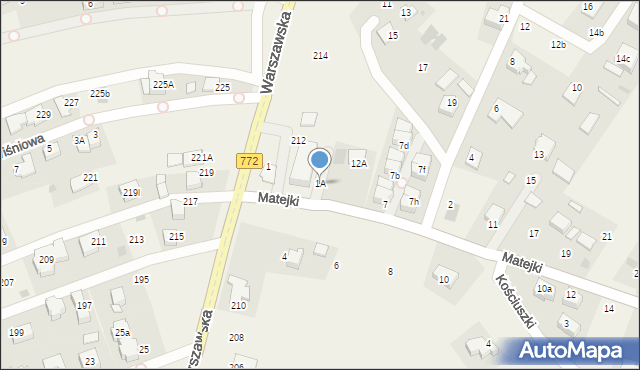 Boleń, Matejki Jana, 1A, mapa Boleń