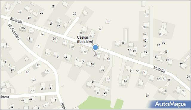 Boleń, Matejki Jana, 28, mapa Boleń