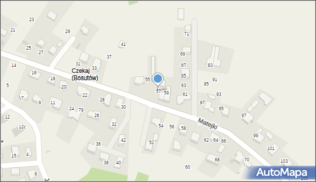 Boleń, Matejki Jana, 57, mapa Boleń