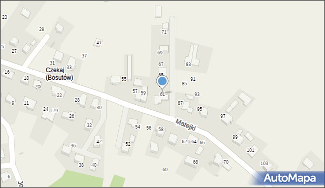 Boleń, Matejki Jana, 61, mapa Boleń