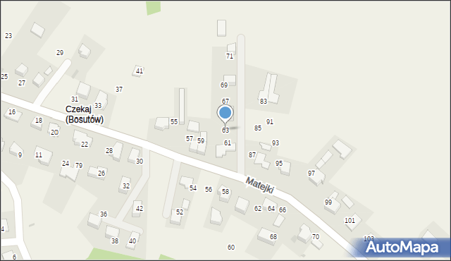 Boleń, Matejki Jana, 63, mapa Boleń