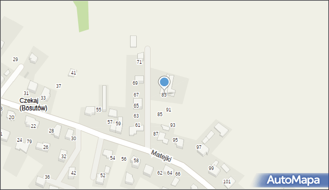 Boleń, Matejki Jana, 83, mapa Boleń