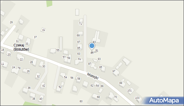 Boleń, Matejki Jana, 85, mapa Boleń