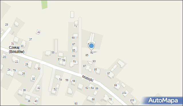 Boleń, Matejki Jana, 91, mapa Boleń