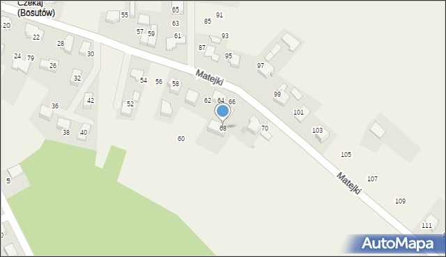 Boleń, Matejki Jana, 68, mapa Boleń