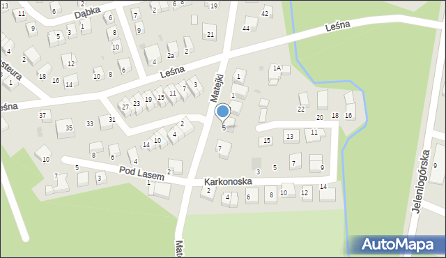 Bolesławiec, Matejki Jana, 5, mapa Bolesławca