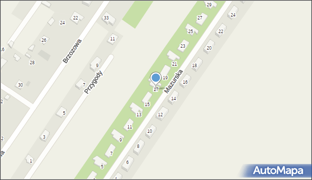 Borowa Góra, Mazurska, 17, mapa Borowa Góra