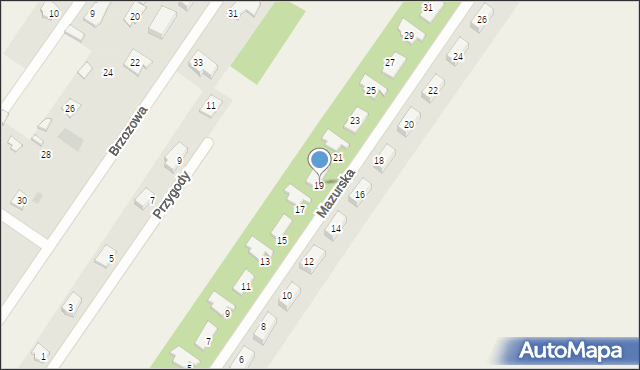 Borowa Góra, Mazurska, 19, mapa Borowa Góra