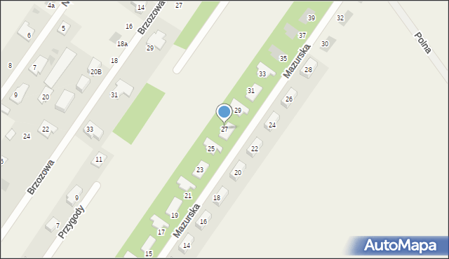 Borowa Góra, Mazurska, 27, mapa Borowa Góra