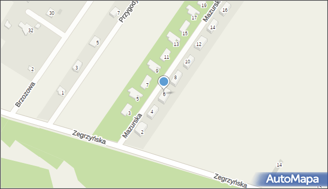 Borowa Góra, Mazurska, 6, mapa Borowa Góra