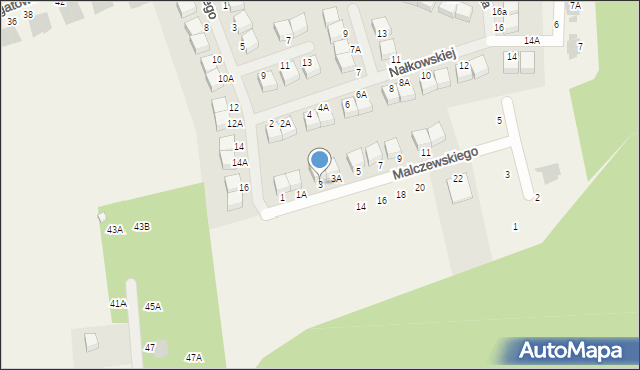 Borowiec, Malczewskiego Jacka, 3, mapa Borowiec