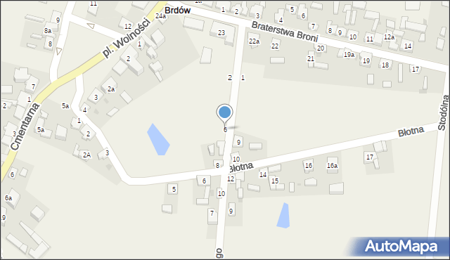 Brdów, Markowskiego Józefa, ks., 6, mapa Brdów