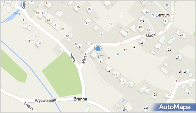 Brenna, Madzi Józefa, 4, mapa Brenna