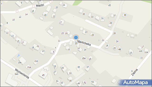 Brenna, Markówka, 10, mapa Brenna