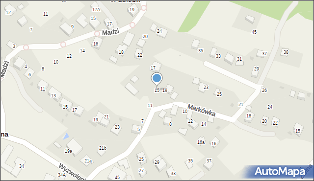 Brenna, Markówka, 15, mapa Brenna