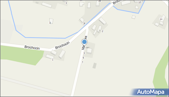 Brochocin, Malinowa, 1, mapa Brochocin