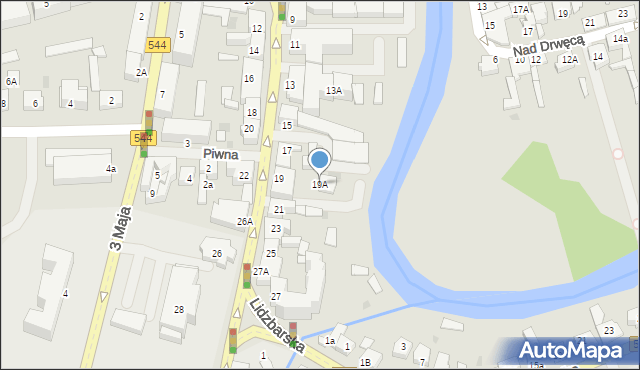 Brodnica, Mazurska, 19A, mapa Brodnica