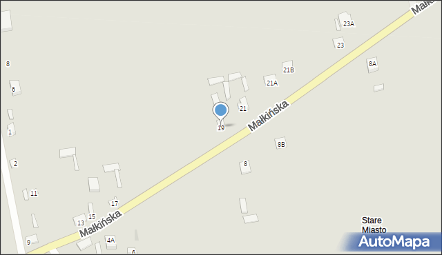 Brok, Małkińska, 19, mapa Brok